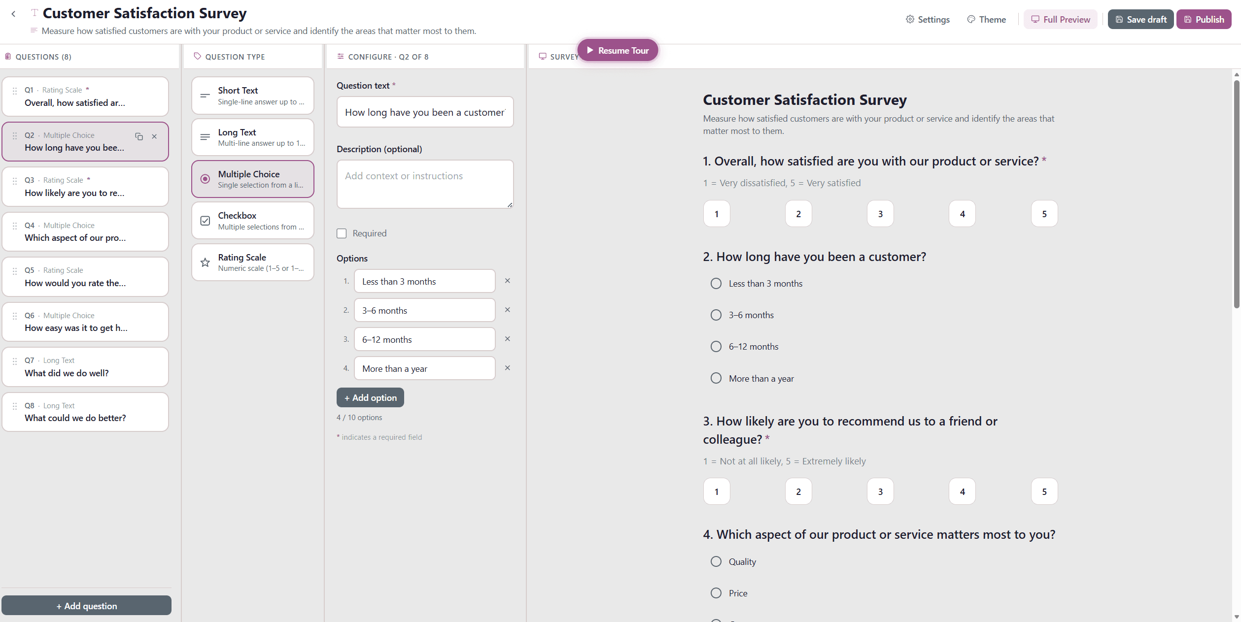 VeriQuery survey creator