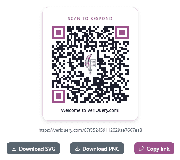 QR code and survey distribution